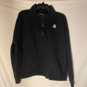 Reebok youth/kids Zip-Up Black hoodie front pockets size large